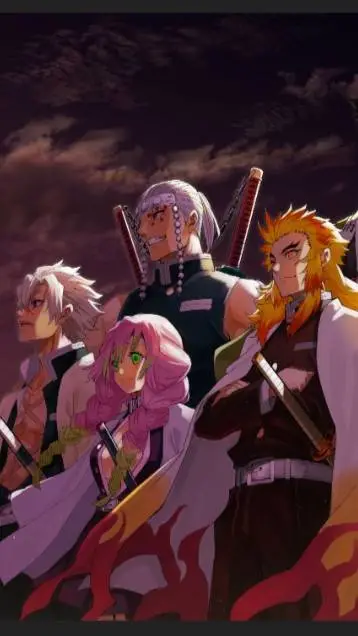 ai character: demon slayerxreal  background