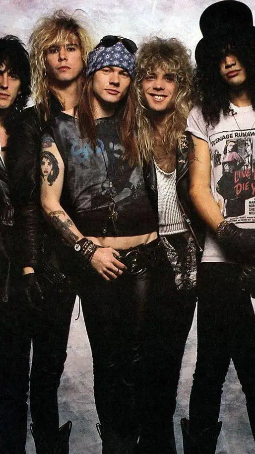 ai character: Gun's roses background