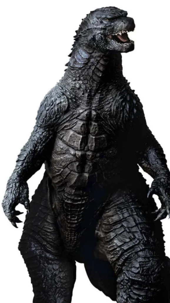 ai character: Godzilla :D background