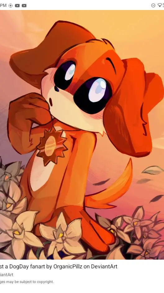 ai character: dogdayxcherrybee background