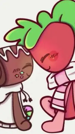 ai character: FRUIT CAKE background