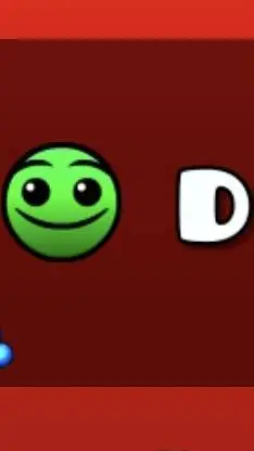 ai character: green geometrydash background