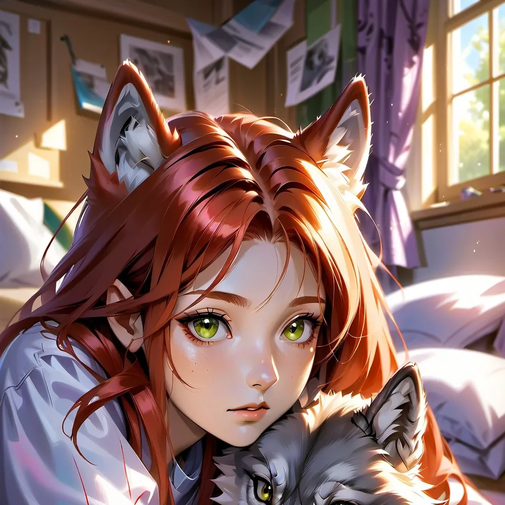 chat with ai character: wolf hybrid