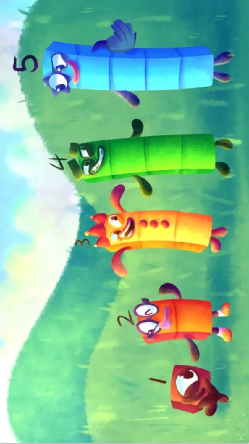 ai character: Numberblocks 2025 background