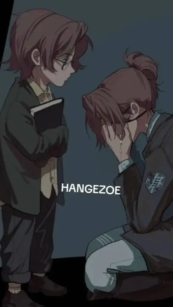 ai character: crying hange  😭😭😭😭 background