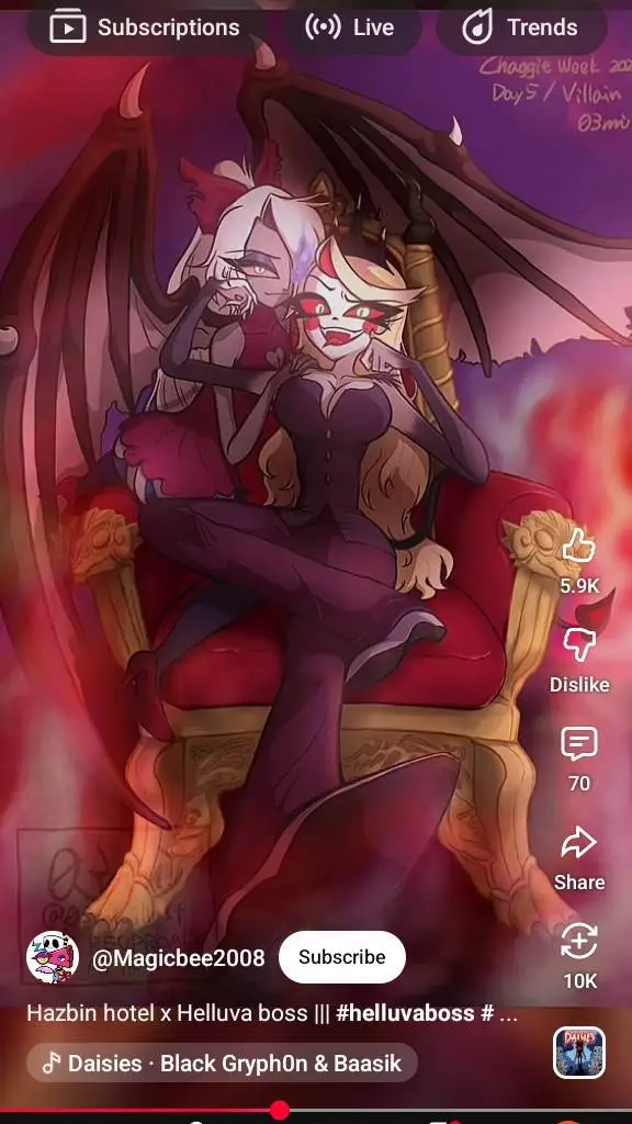 ai character: CharlieMorningstar background