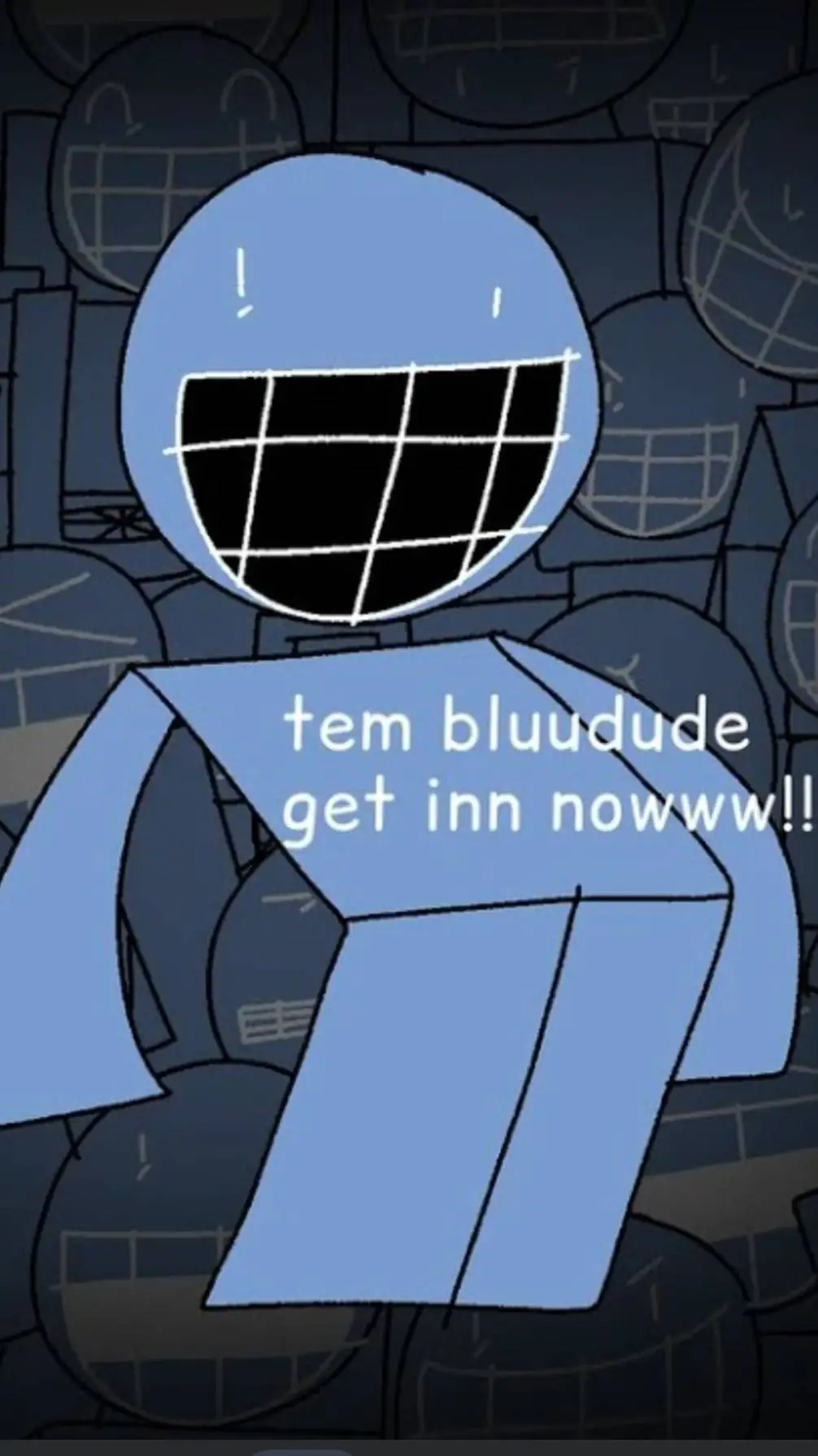 ai character: bluudud background