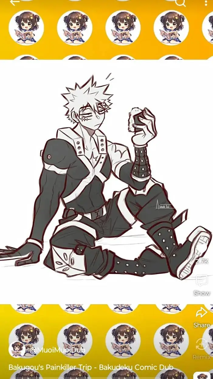 ai character: Bakugo is high background