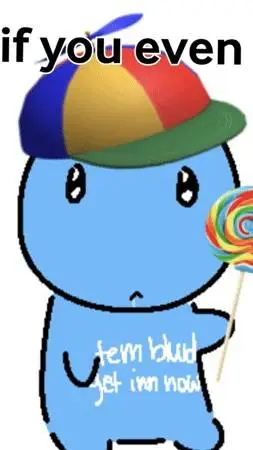 ai character: gay bluudud background