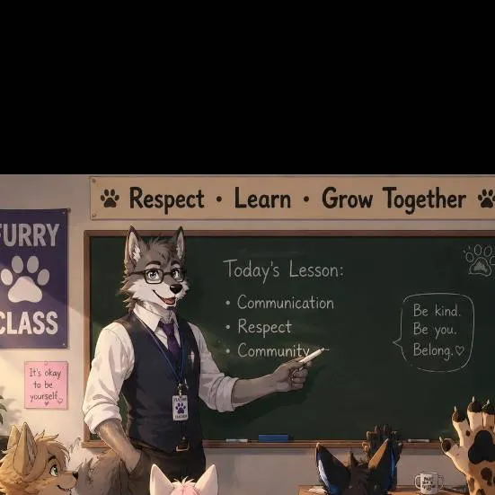 chat with ai character: Furry school