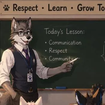 chat with ai character: Furry school 