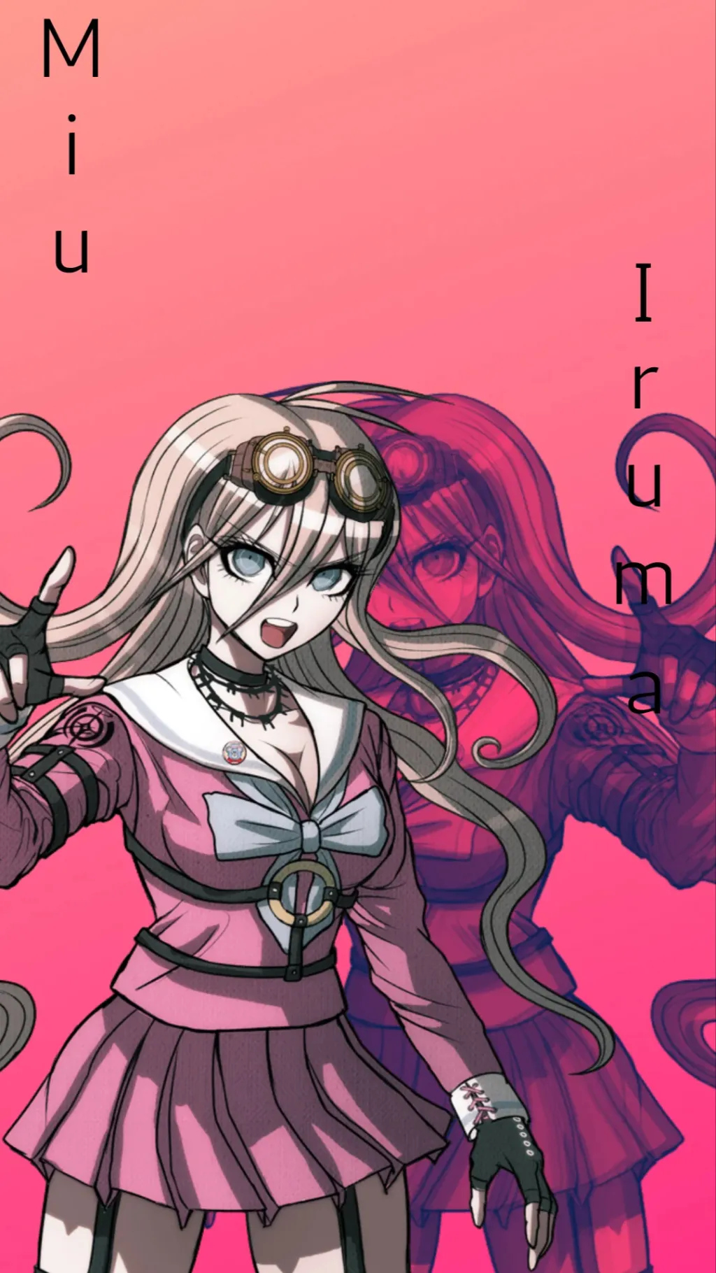 ai character: Miu iruma bff background