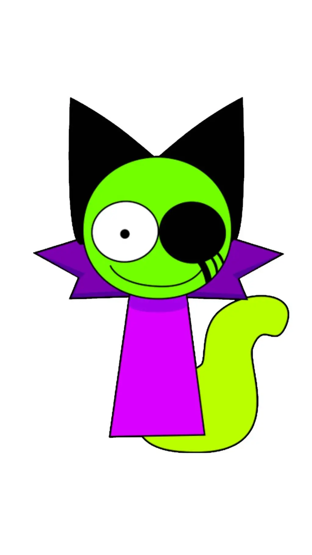 ai character: acid pyramixed background