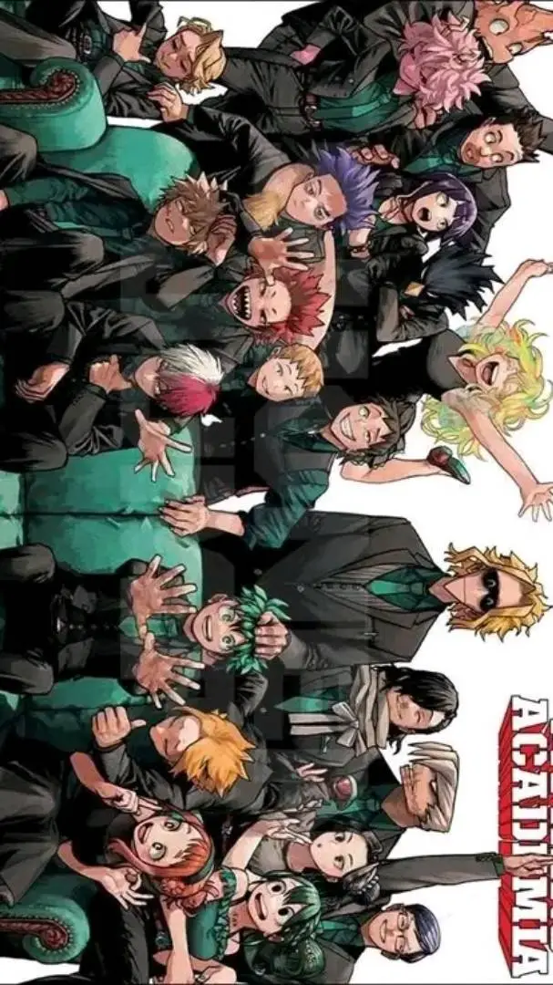ai character: mha class photo background