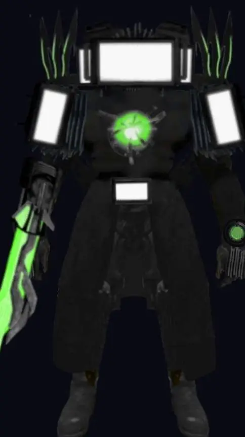 ai character: Green Titan tv man background