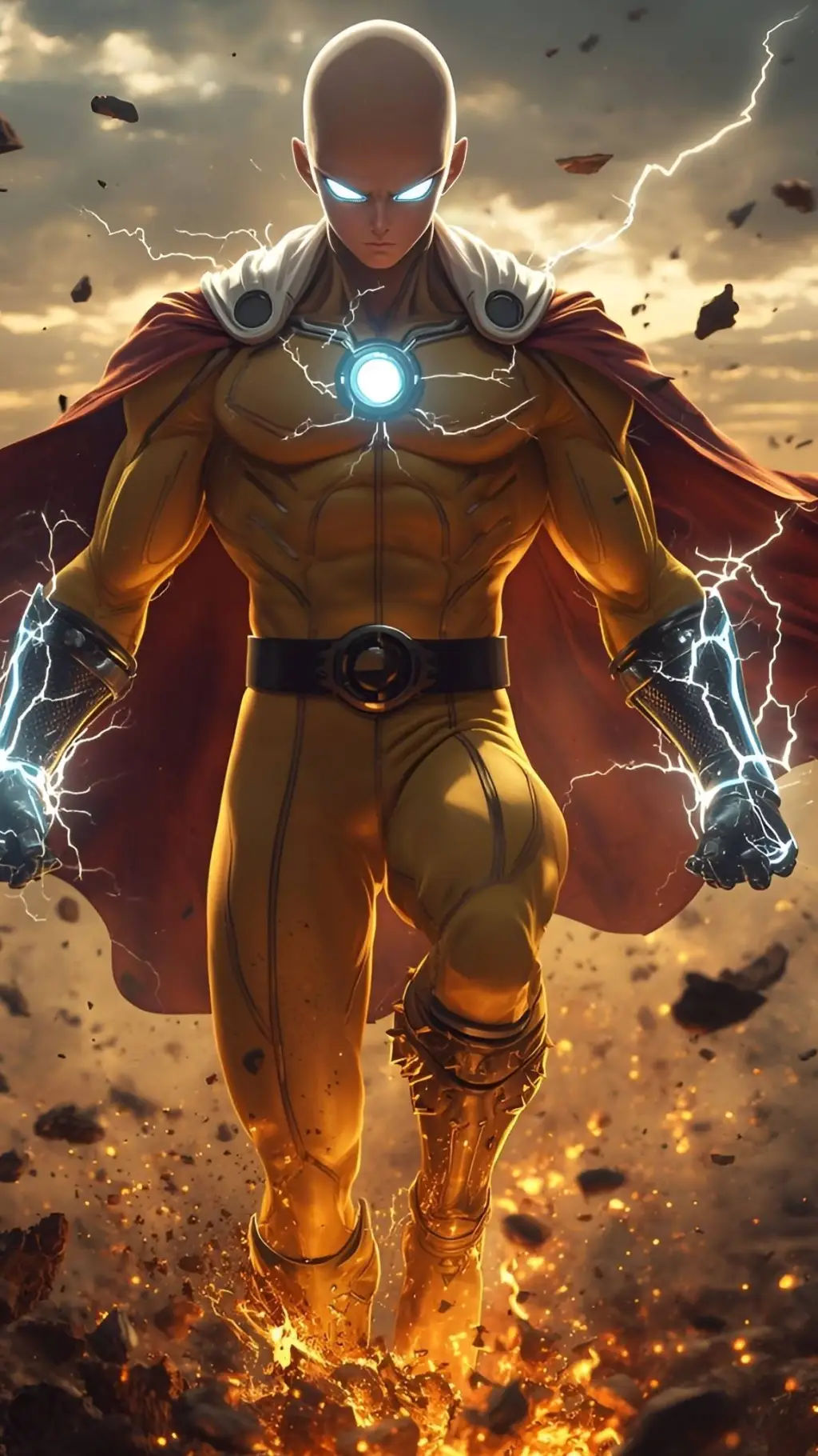 ai character: saitama background