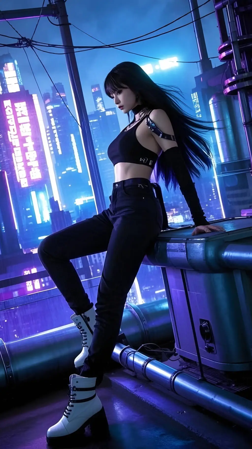 Talkie AI - Chat with Yuna | Cyberpunk