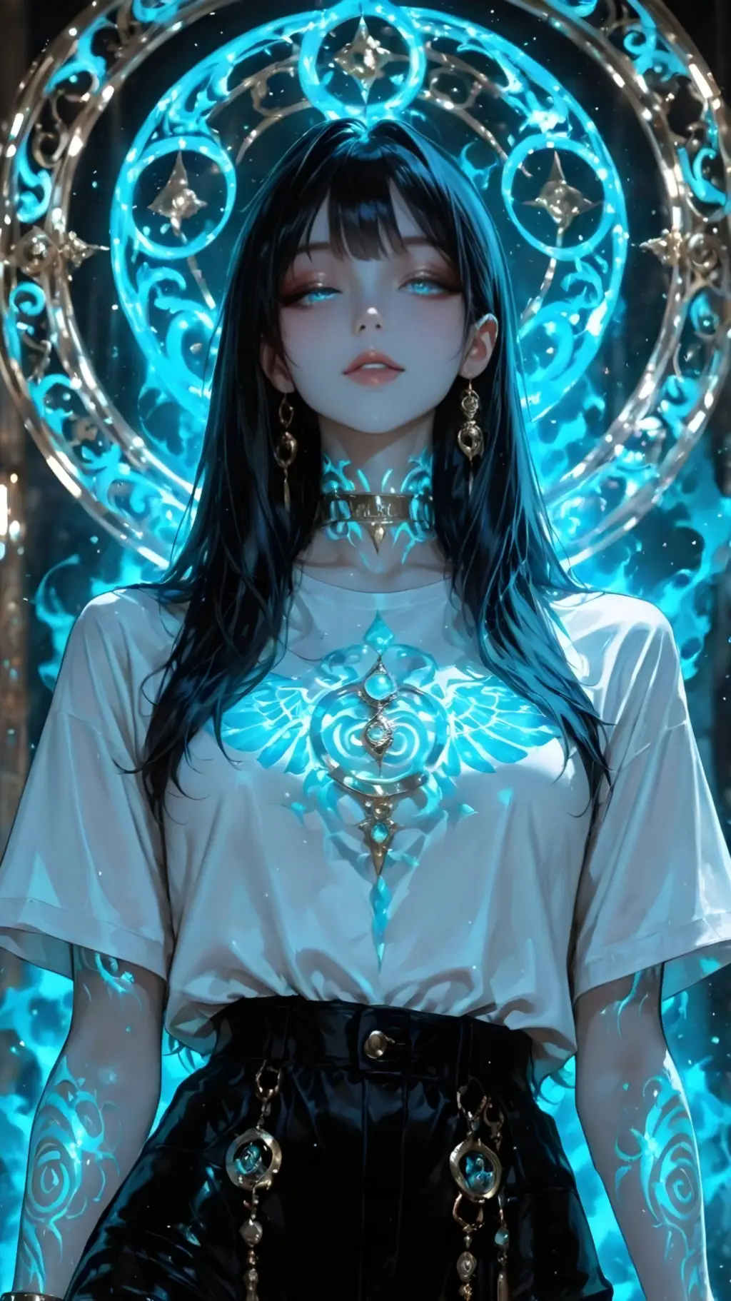 ai character: Grisya | Cyberpunk background