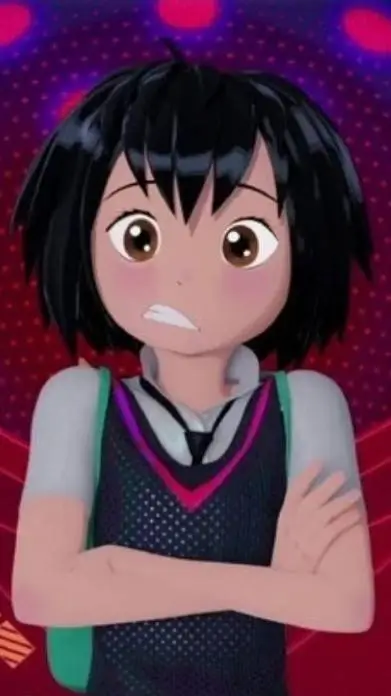 ai character: Peni Parker  background