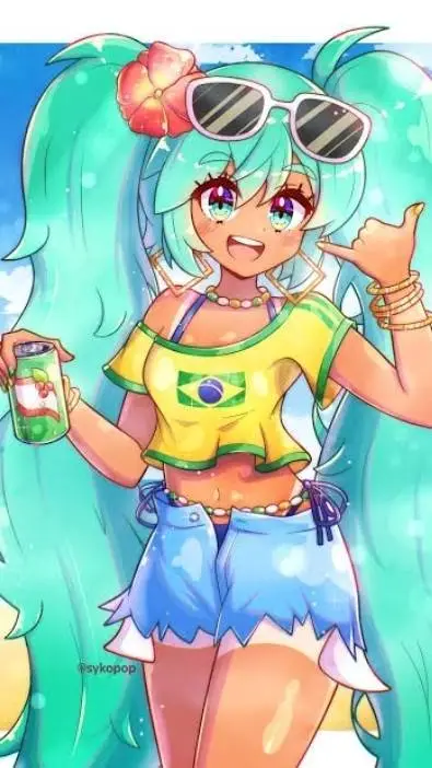 ai character: Brazilian Miku background