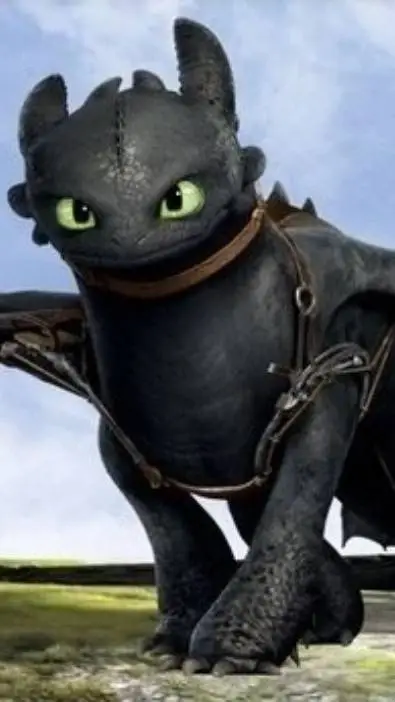ai character: Toothless  background