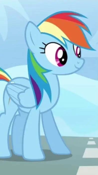 ai character: Rainbow dash  background