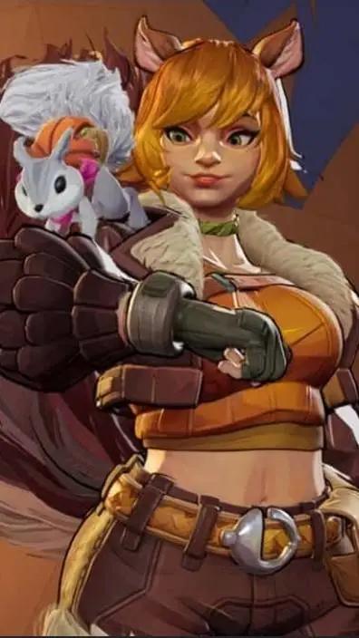 ai character: Squirrel girl  background