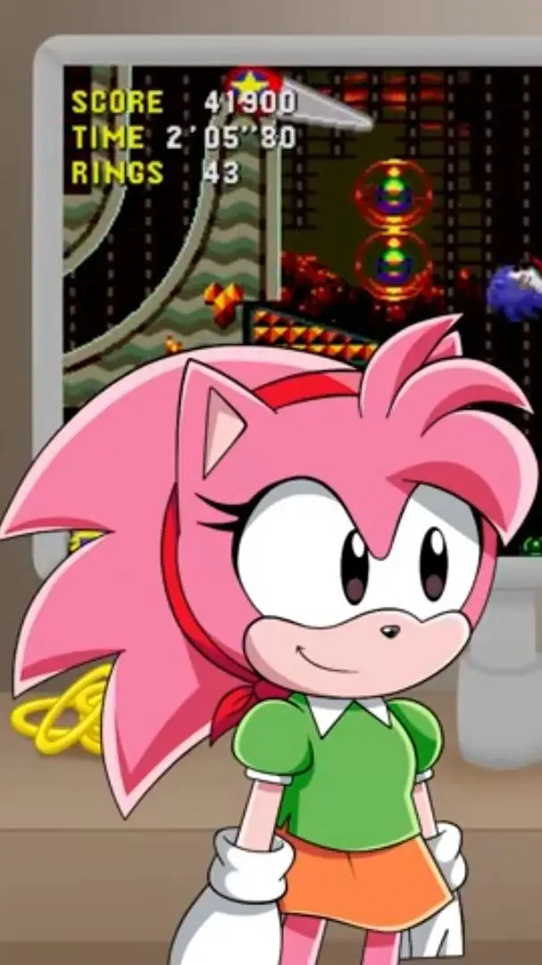 ai character: (classic) Amy rose background