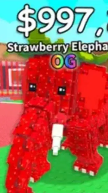 ai character: strawberryelephant background
