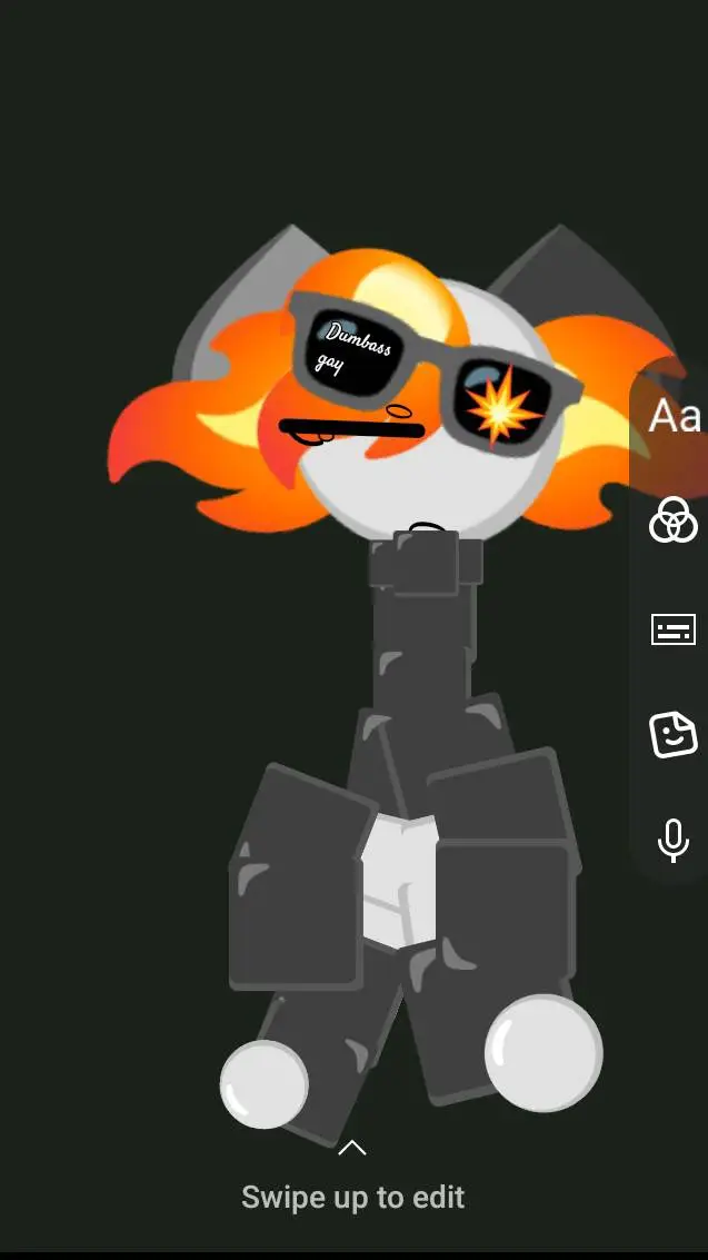 ai character: Fire background