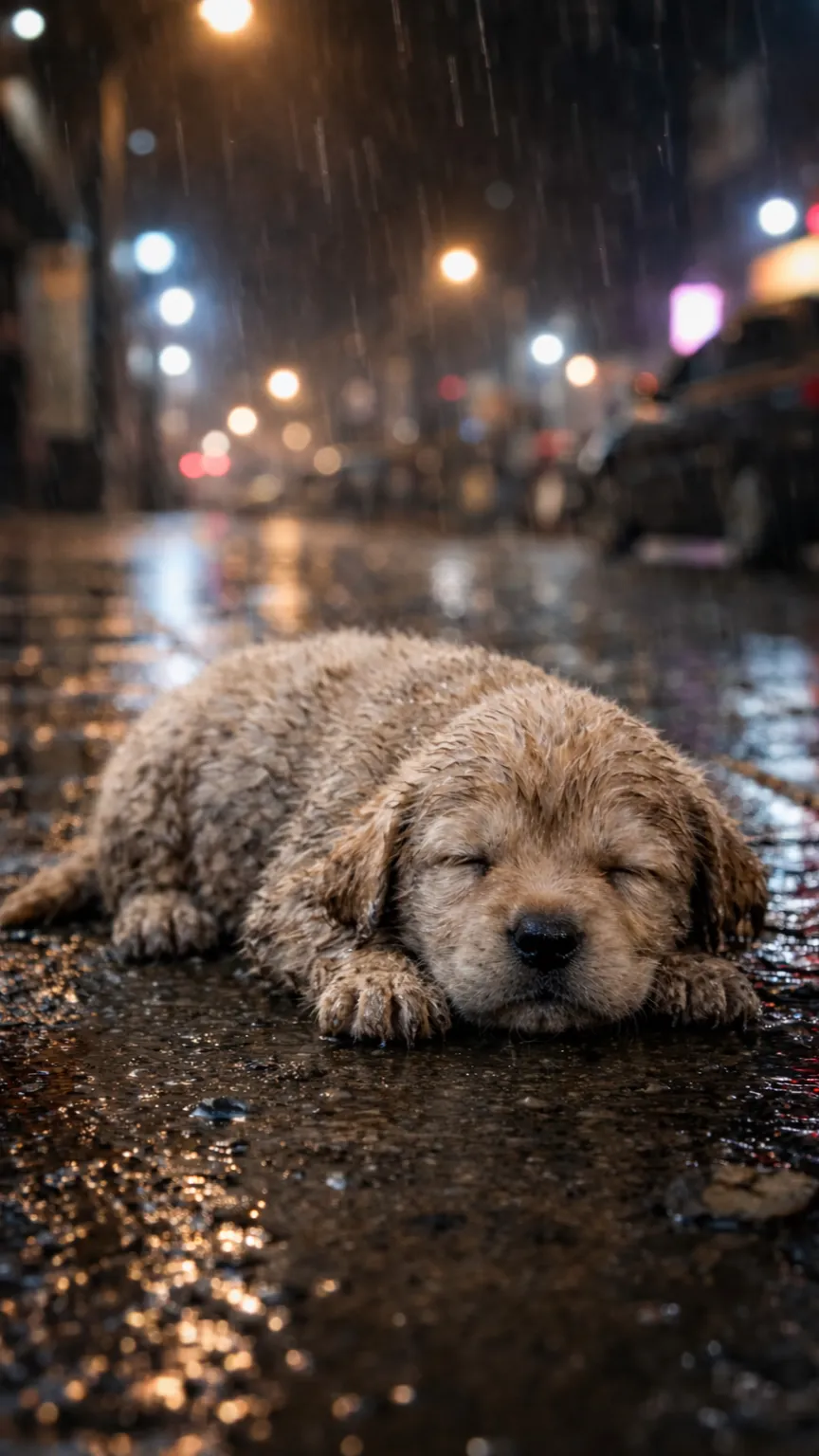 ai character: Newborn puppy background