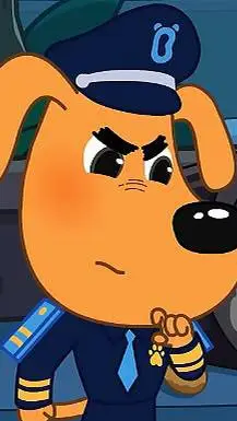 ai character: sheriff Labrador background