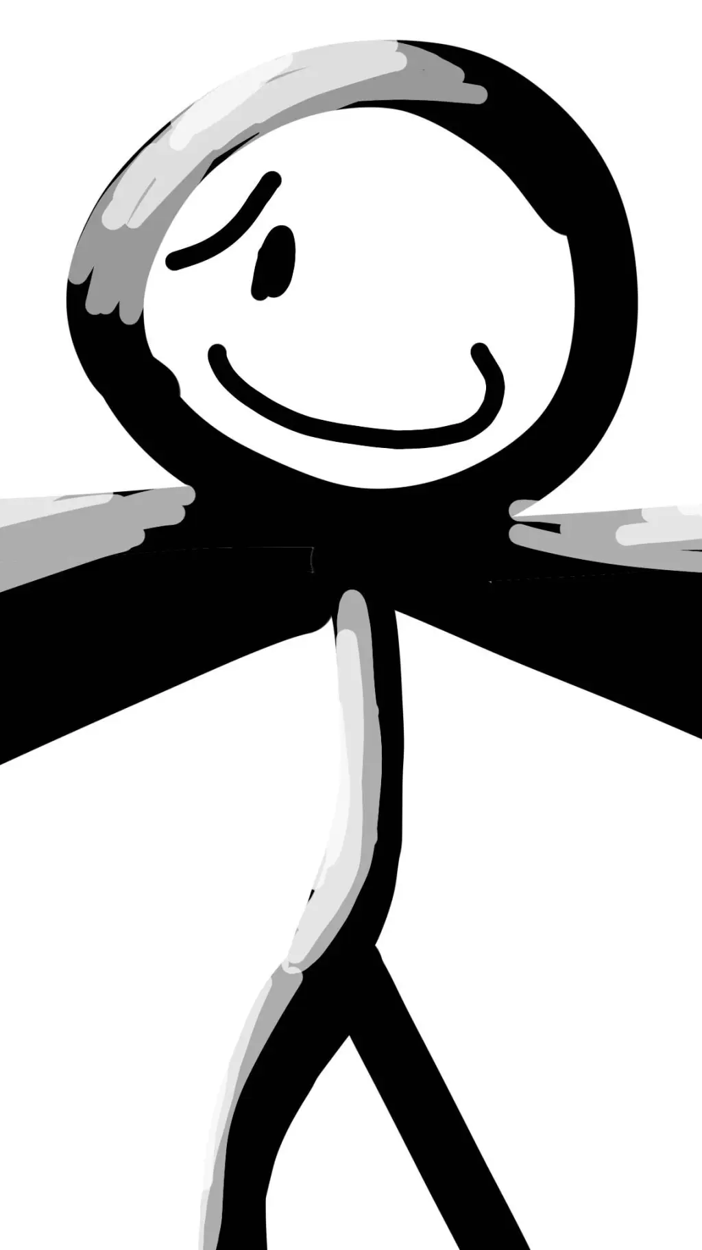 ai character: Stickman abrazo background