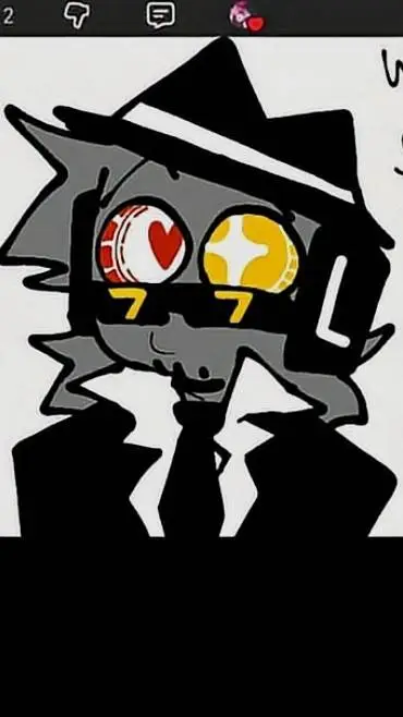 ai character: DoubleFedora! >_< background