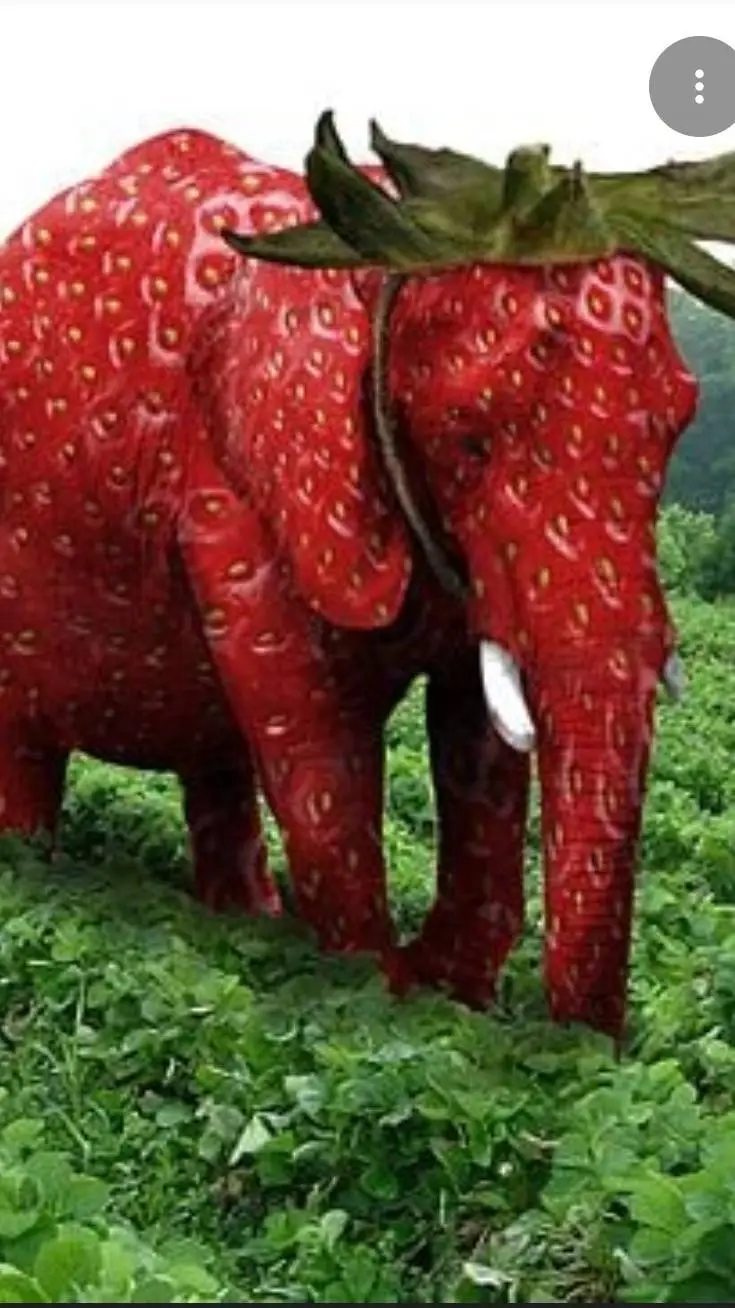 ai character: Strawberryelaphant background