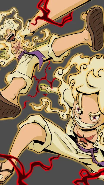 ai character: 5 gear luffy background