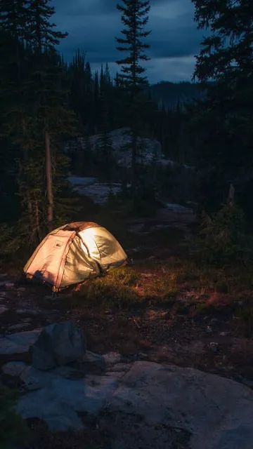 ai character: ⛺?Camping? background