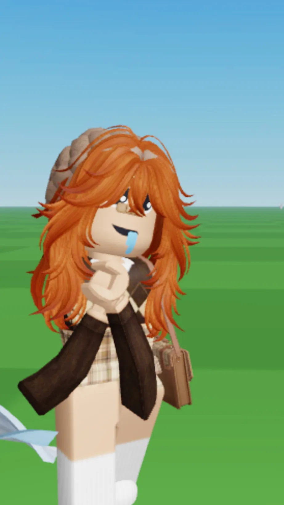 ai character: Orange background