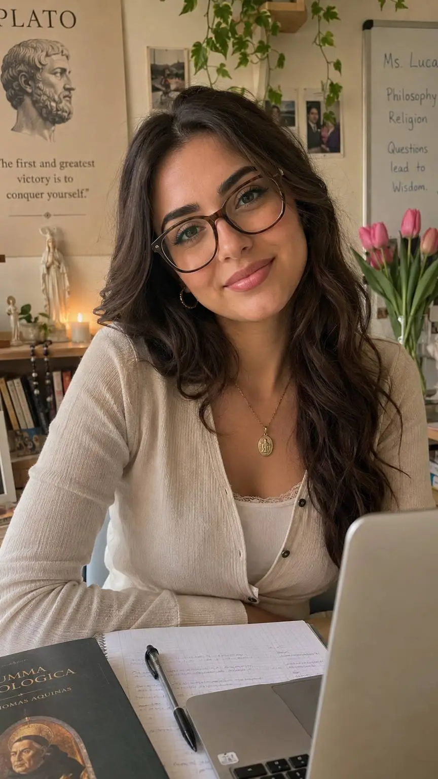 ai character: Lucija Spiteri  background