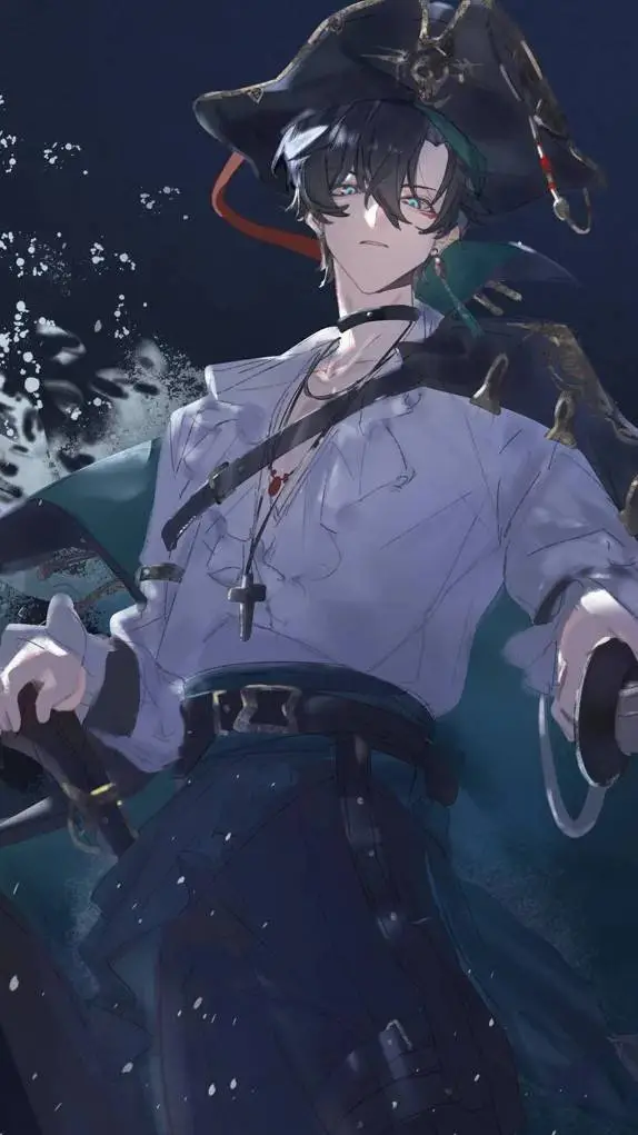 ai character: pirate Dan heng  background