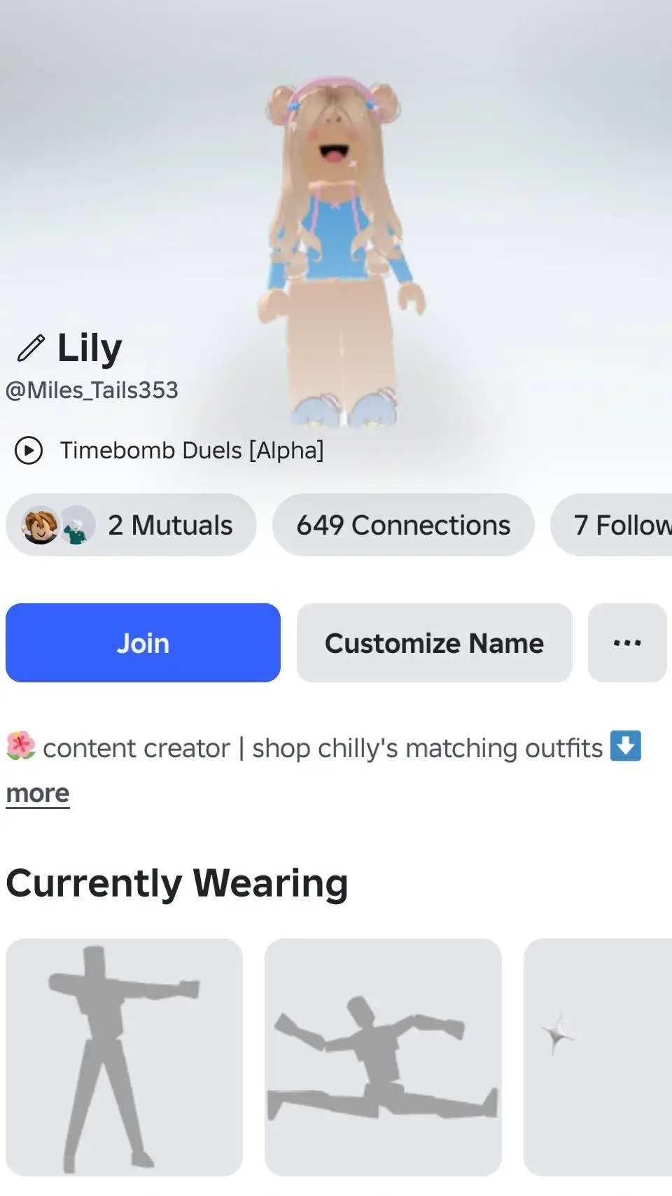 ai character: Lily from chillz background