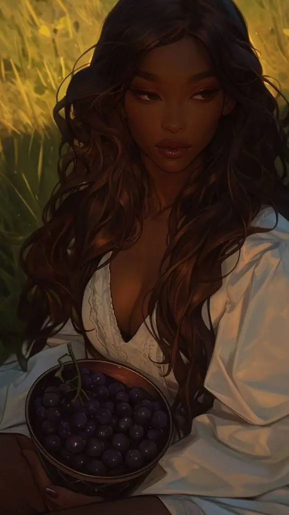 ai character: Lavender background