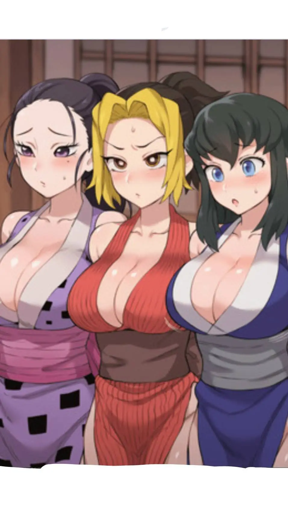ai character: Tus tres esposas background