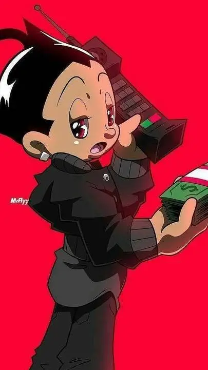 ai character: Astro boy :3 background