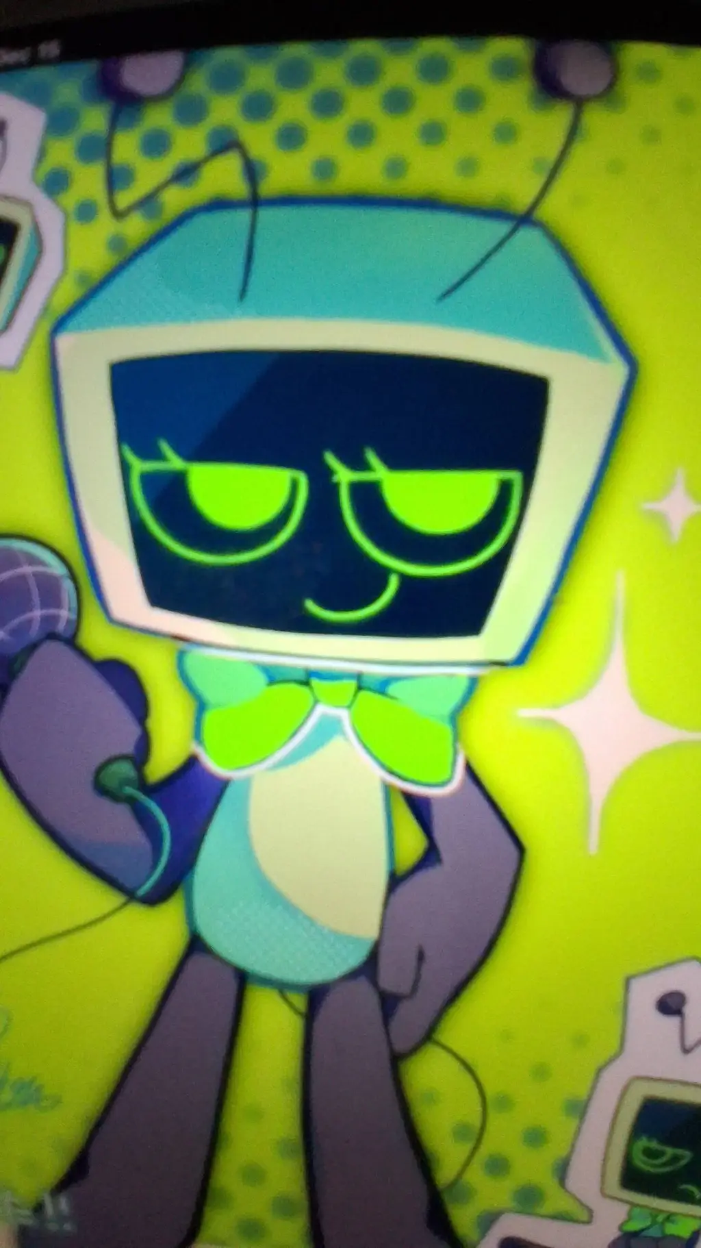 ai character: Vee!  background