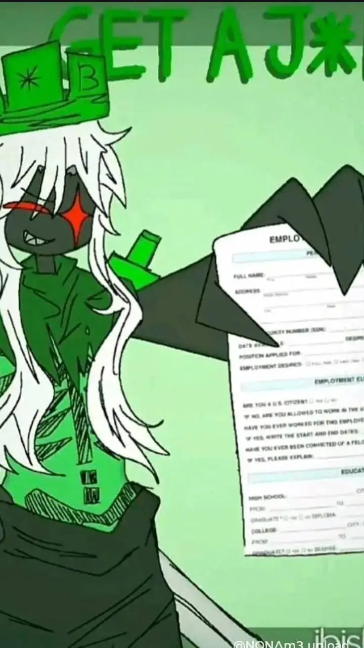 ai character: 1x gets a job background