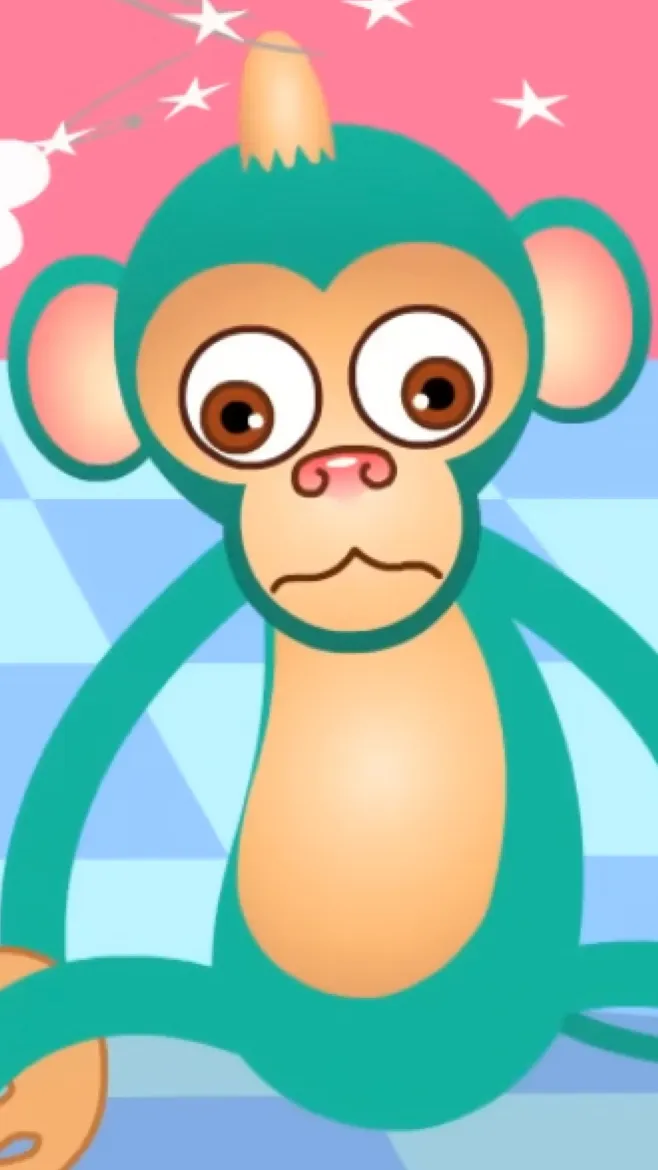 ai character: Teal Monkey background