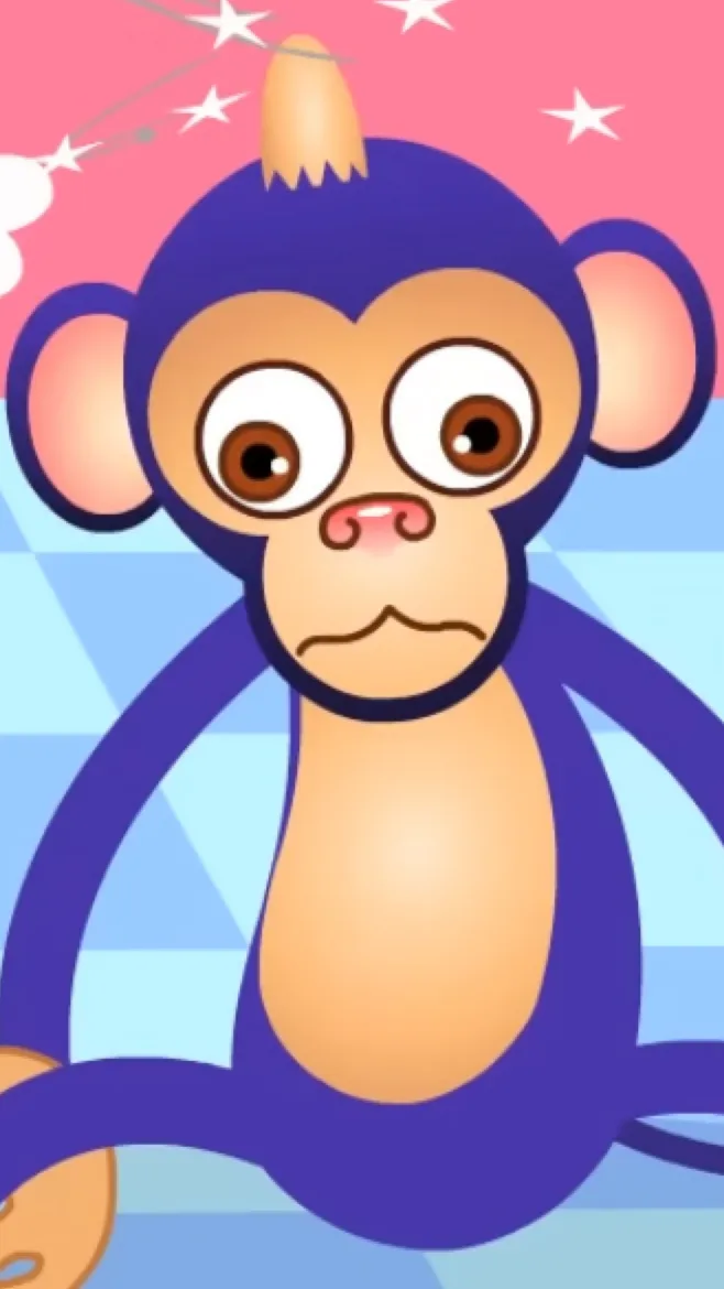 ai character: Blue Monkey background