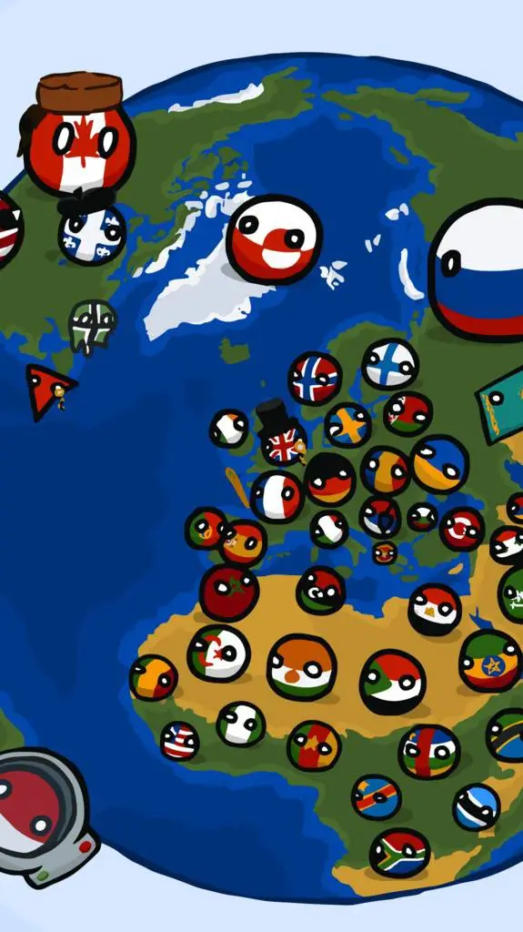 ai character: countryballs background