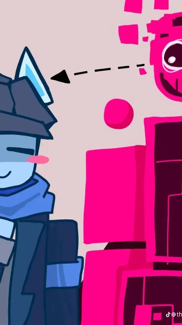 ai character: cube jab x blixer background